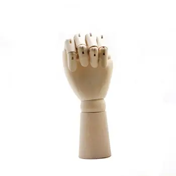 Дървена модел за рисуване с дясната ръка, един манекен с подвижни пръсти суставчатыми