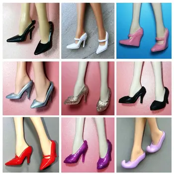 Цветни дамски Крак с Дължина 2,2 см, Модни Обувки на висок ток, Аксесоари за куклено обувки 1/6, Обувки за кукли