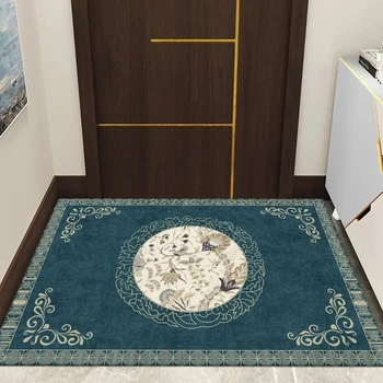 Нови входни врати китайски стил, килим от кристалния кадифе, килим за хол, спалня, баня, нескользящий водопоглощающий подложка за пода