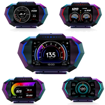 НОВ Многофункционален Пълен LCD Уред БДС + GPS С Двойна Система на Автомобила OBD2 GPS HUD-Head Up Smart Digital Speedometer с Тестер Аларма