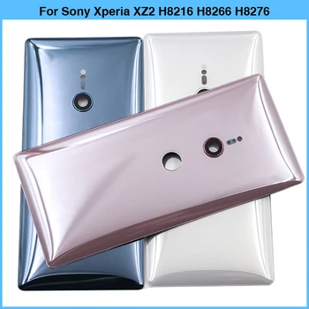 Новост За Sony Xperia XZ2 H8216 H8266 H8276 H8296 Задния Капак на Отделението за батерията Задната Врата XZ2 Задната Стъклен Панел на Корпуса Калъф С Обектива на Камерата