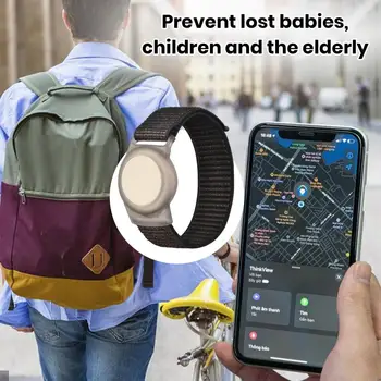 Защитен калъф Регулируема найлонов ремък за часа на Притежателя на Gps тракера Дишаща износоустойчива детска гривна с Airtag