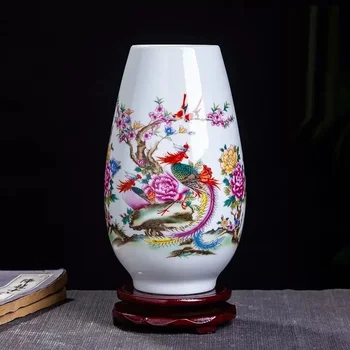 2 Снимка Комплект С Възглавница Цзиндэчжэнь Керамични Вази, Стари Традиционни Китайски Вази Начало Декор На Вази За Животните