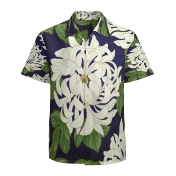 Мъжки Хавайска Риза С Къс Ръкав, Ежедневни, Плажни Ризи с Копчета С Флорални Принтом и Джоб, Дишащи бързо съхнещи