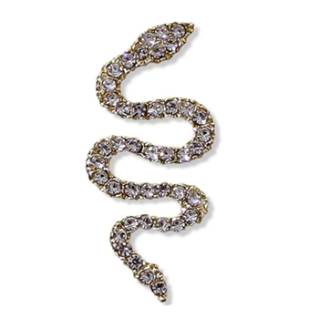 Кристални кристали във формата на змия за нокти, бижута, изработени от сплав направи си САМ