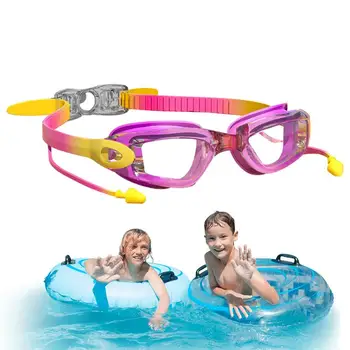 Защитни очила за вода за деца Детски предпазни очила срещу надраскване и замъгляване 100 Защита от uv Широк преглед Регулируема каишка Липсата на течове Момчета плуват