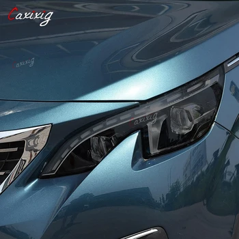 Защитно фолио за автомобилни фарове Възстановяване на фарове Прозрачна Черна Стикер от TPU за Peugeot 5008 2018 2019 2020 Аксесоари