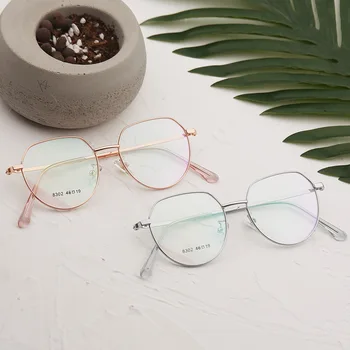 Елегантна метална дограма за оптични очила в ретро стил, Японски очила Harajuku със защита от синя светлина, Модни рамки за очила, Полигональные очила