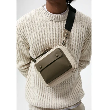 Модни лоскутная чанта-месинджър луксозна марка, чанти през рамо с широк колан за жени, унисекс чанти и портмонета Square Мъкна