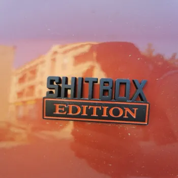 3 Цвята, 1 бр., 3D емблема ABS, емблемата на SHITBOX EDITION, Аксесоари за етикети в задната част на колата
