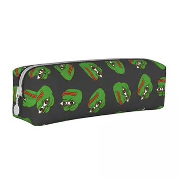 Пеналы Pepe The Frog Meme, творчески чанти и калъфи за писалки, детски пеналы за моливи с голям капацитет, ученически пеналы с цип за студенти