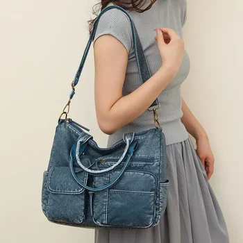 Нова висококачествена дамска чанта за през рамото от мека изкуствена кожа, многофункционална чанта за двойки, удобна чанта през рамо, с висококачествена чанта с голям размер