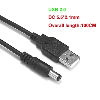 Кабел за захранване от USB преди dc конектор 5V 12V Jack, 5.5 mm x 2,1 мм, Кабел за зареждане от dc до USB порта на Wi-Fi-рутер, мини вентилатор, динамика