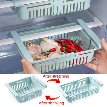 Кутия-органайзер за хладилник от 2 теми, кухненски кутия-органайзер за плодове и зеленчуци, пластмасови кошници за съхранение в хладилник Organizador