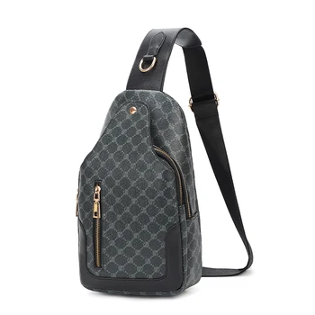 Дизайнерски отличителни чанти за жени Чанта през рамо Прашка-пакет, Кожен луксозен марка Мъжки гърдите пакет Чанта за кратко пътуване на открито