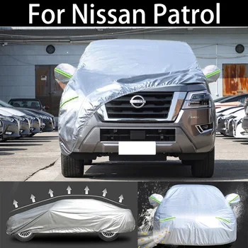 За автомобили Nissan Patrol Делото Пылезащитная Външна Вътрешна UV Снегостойкая Защита От Слънце и дъжд водоустойчив покриване от градушка за кола