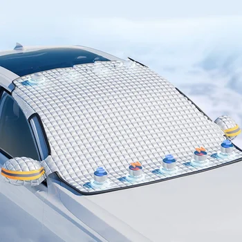 За Nissan Note E12 2013-2019 Много дебели магнитни щорите от замръзване на автомобила, покриваща предното стъкло със сняг