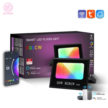 30 W-50 W RGBCW Led Прожектор Luces Външни Цветни Прожектори и Фенери За Верандата Интелигентна Графити Bluetooth APP Дистанционно Управление