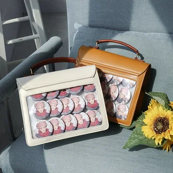 Японската Кавайная Чанта през Рамо за Жени от Изкуствена Кожа Itabag Прозрачна Чанта JK Мъкна Чанти Чист Чанта Ita Bag Чанта през Рамо sac
