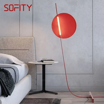 Под лампа SOFITY Nordic Red, Модни Модерна семейна хол, Творчески led декоративна лампа за спални