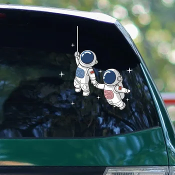 Стикер за колата, Space Astronaut Персонални творчески стикер за декор на задното стъкло Электромобиля Персонални водоустойчив стикер за кола