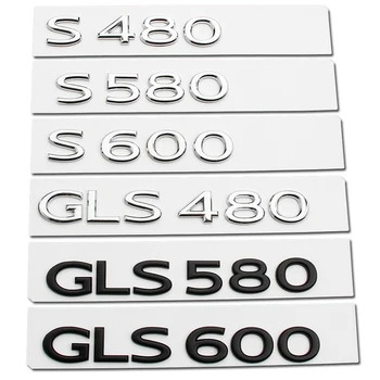 Буквите В Багажника на Колата Логото на Хром Значка Емблема на Метални Етикети Стикер За Benz, Maybach S480 S580 S600 S680 GLS480 GLS580 GLS600 GLS680
