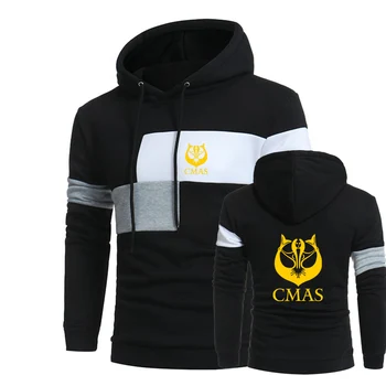 Гмуркане CMAS 2023, нова мъжки hoody с качулка в стил мозайка, всекидневни топъл пуловер с качулка