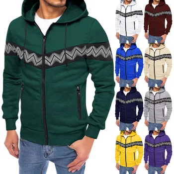 Есенно-зимния нов мъжки жилетка, пуловер с качулка, спортни и ежедневни яке, мъжки костюм-пуловер