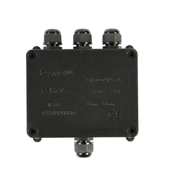 Led водоустойчива разпределителните кутия 4-спиране електрически клемма Подземен жак за защита на електрически кабел IP68 3-портов кутия