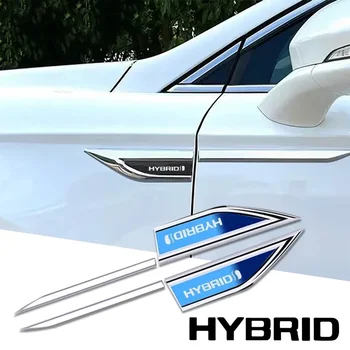 стикери на страничните врати, автомобилни аксесоари, 2 елемента за Hybrid Synergy Drive на Toyota Prius, Camry, Rav4 yaris Crown Auris ford Hyundai Honda