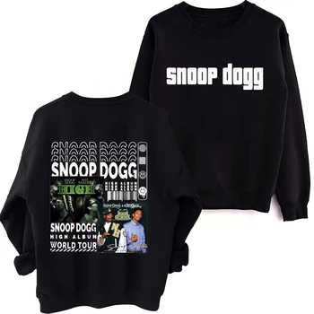 Hoody Snoop Dogg High Albun World Tour за мъже и жени със стил харадзюку в стил хип-хоп с кръгло деколте и дълъг ръкав, подарък за феновете качулки Оверсайз