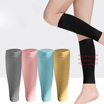 Дишащи протектори за крака за джогинг, Найлон, 1 чифт еластични чорапи, компресия чорапи в стил теле, Спортно предпазни средства