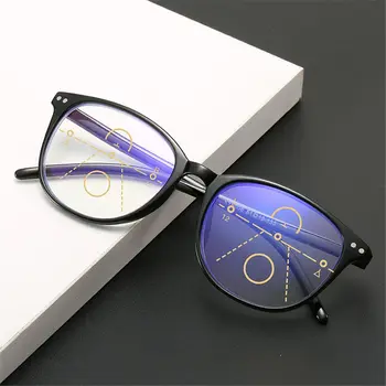 Компютърни очила с пружинным тръба на шарнирна връзка за четене, прогресивно многофокусные очила за жени и мъже, очила за четене, блокер синя светлина