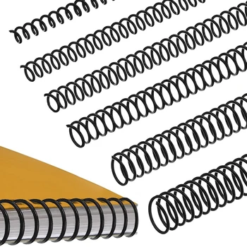 120 бр. Спирала класьори сонда, Пластмасови свързващи спирали, кръгчета, телени гребени за спирала е задължителен за употреба различни размери, здрава стъпка 4: 1