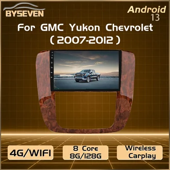 Автомагнитола BySeven Android 13 за GMC Yukon Chevrolet Tahoe Suburban Acadia Автомобилен мултимедиен плейър GPS Навигация главното устройство IPS