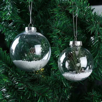Chzimade 5шт 6/8/10 см Прозрачни Коледни топки Подвесное украса за Коледната елха Начало декор за Коледни подаръци за деца