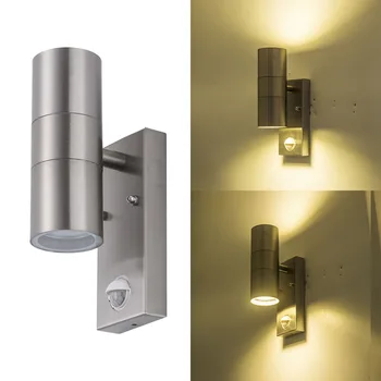 Индукционный led монтиран на стената лампа, водоустойчив, с монтиран на стената лестничный лампа с датчик за движение нагоре и надолу led монтиране на стенни тела
