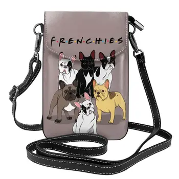 Чанта за приятелите на Френски булдог, подарък за жена-животно, дамски чанти, градинска чанта в ретро стил от кожа