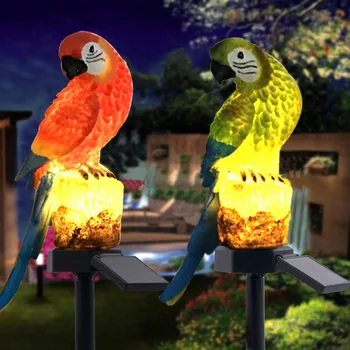 На слънчева светлина Parrot Външно Украса градински Градински пътеки лампа Водоустойчив домашни светлини Parrot