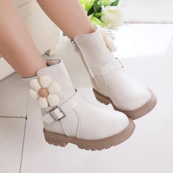 2023 Нови обувки за момичета в корейски стил, универсална мека детски обувки принцеса с цветовете, странични с цип, модни детски обувки, директен доставка