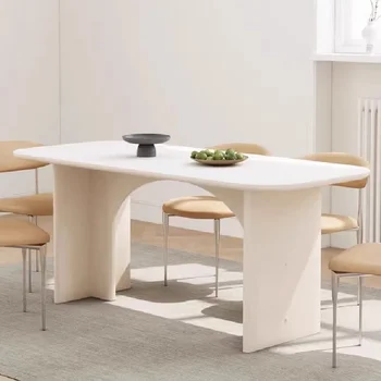 Мраморна маса за хранене в скандинавски стил, Универсална кухненска маса за хранене, Луксозна модерна мебели за ресторант Muebles Para Hogar