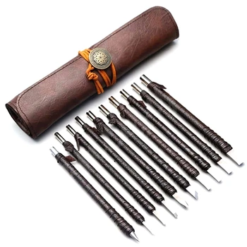 Комплекти инструменти за каменни резби от 10 теми, набор от инструменти за резба по вольфрамовой стомана, набор от инструменти за длета за мек варовик, алабастър, дърво