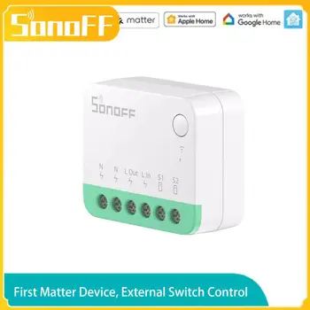 SONOFF MINIR4M Wifi Smart Switch Matter Light Switch Универсален прекъсвач Контролер smart home Работа с Алекса Google Assistant