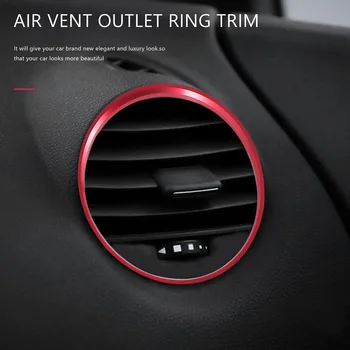 5ШТ Авто климатик, Выпускное пръстен за вентилационни отвори, Декорация за Mercedes Benz AMG A B Class CLA GLA