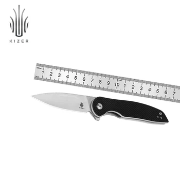 Нож за Оцеляване Kizer Sidekick L3006A1 2023 Нов Черен G10 с Дръжка от Стомана 9Cr18Mov, Открит Тактически Нож