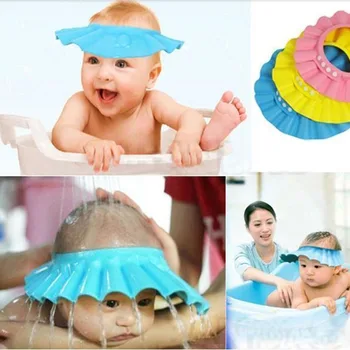 Защитен шампоан за душ, къпане, за защита на вани, мека шапка за миене на коса, за защита на бебета, Детска шапка за плуване, шапка за душ, шапка за деца