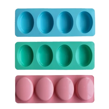 Елиптичен силиконова форма за сапун, подарък от силиконов материал за любителите на ръчно изработени, на новост