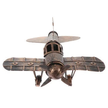 Модел настолен самолета от ковано желязо, Малка играчка, декоративна Ретро