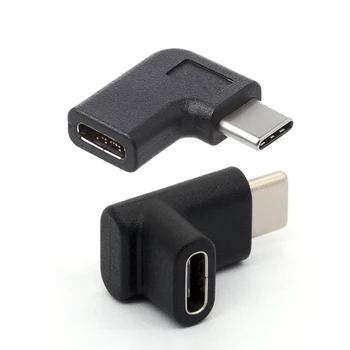 Аксесоари от 2 теми: 1 бр правоъгълен адаптер USB Converter 3.1 и 1 бр 90-градусов адаптер Type C, USB конектор 3.1 Type-C