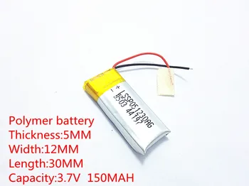 3,7 150 ма 501230 литиево-полимерна Li-Po батерия за DIY Mp3 GPS оборудване за PSP bluetooth слушалки слушалки